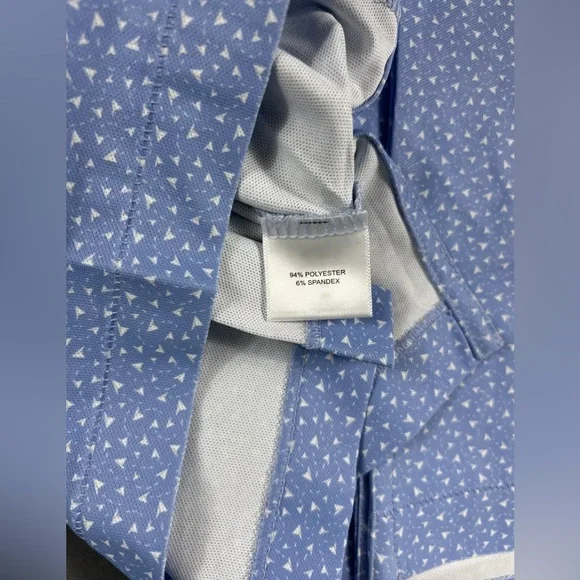 Peter Millar Golf Shirt Polo CS Summer Comfort British Open Logo Print Large - Picture 6 of 7